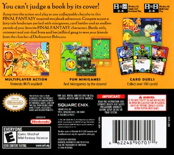 Final Fantasy Fables - Chocobo Tales (USA) box cover back